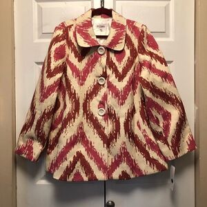 3 Sisters Ikat Print Jacket NWT